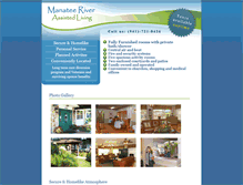 Tablet Screenshot of manateeriverassistedliving.com